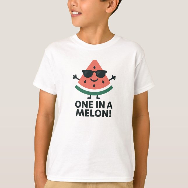 T-shirt Une pastèque cool graphique Une dans une pastèque (Devant)