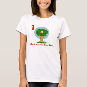 T-shirt Une perdrix dans un arbre à poires