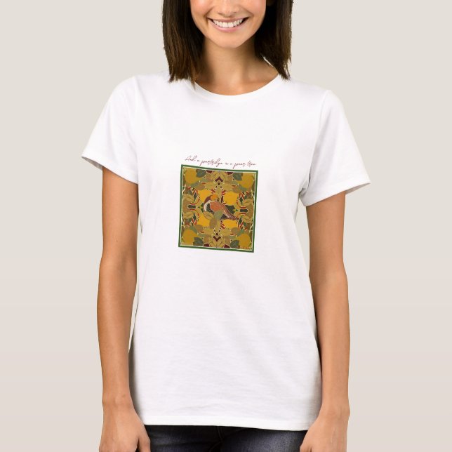 T-shirt Une perdrix dans un arbre à poires (Devant)