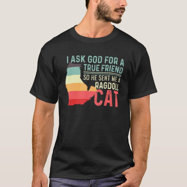 T-shirt Une personne sympathique de chat ragdoll (Devant)