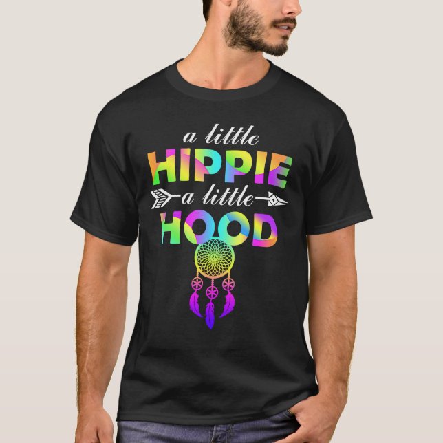 T-shirt Une petite hippie un petit trou pour le tournesol  (Devant)