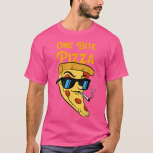 T-shirt Une Pizza Bite Cute Drôle Pizza Hommes Femmes Pizz