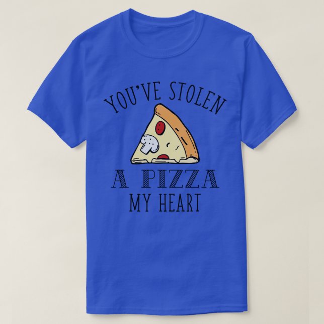 T-shirt Une pizza Mon Coeur (Design devant)