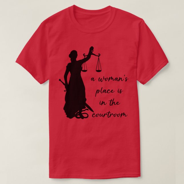 T-shirt Une place pour les femmes est dans la salle d'audi (Design devant)