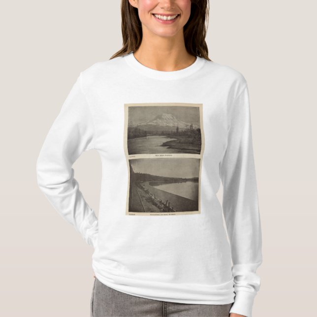 T-shirt Une plage plus pluvieuse de Mt Steilacoom (Devant)
