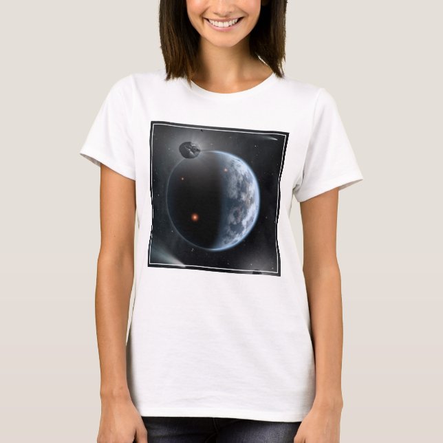 T-shirt Une Planète Comme La Terre Avec Des Océans Qui Rev (Devant)