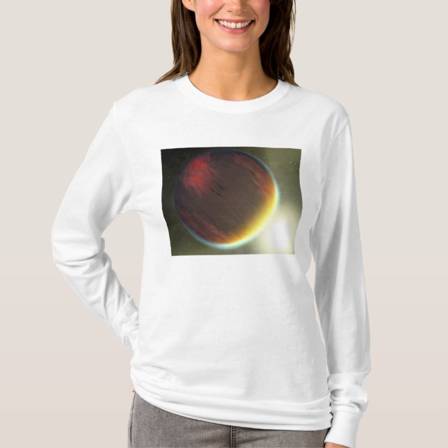 T-shirt Une planète nuageuse comme Jupiter qui orbite (Devant)