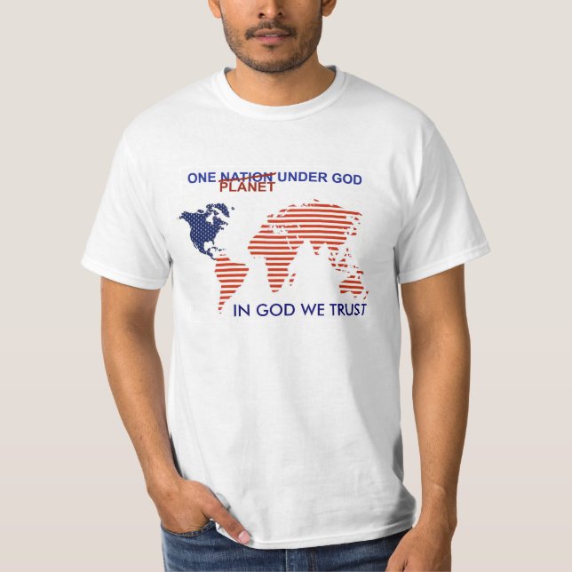T-shirt Une planète sous Dieu (Devant)