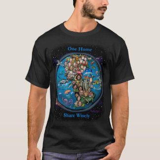T-shirt Une planète Terre Partager judicieusement