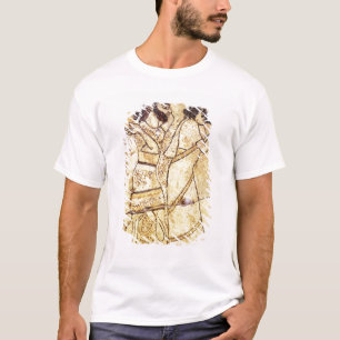 T-shirt Une plaque dépeignant la marche de deux hommes