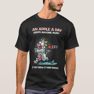 T-shirt Une pomme par jour éloigne n'importe qui vacher fe