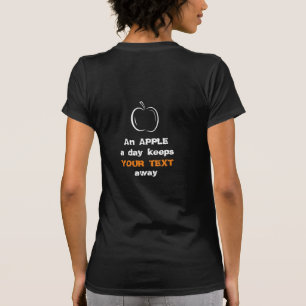 T-shirt Une pomme un jour L'art de la ligne blanche