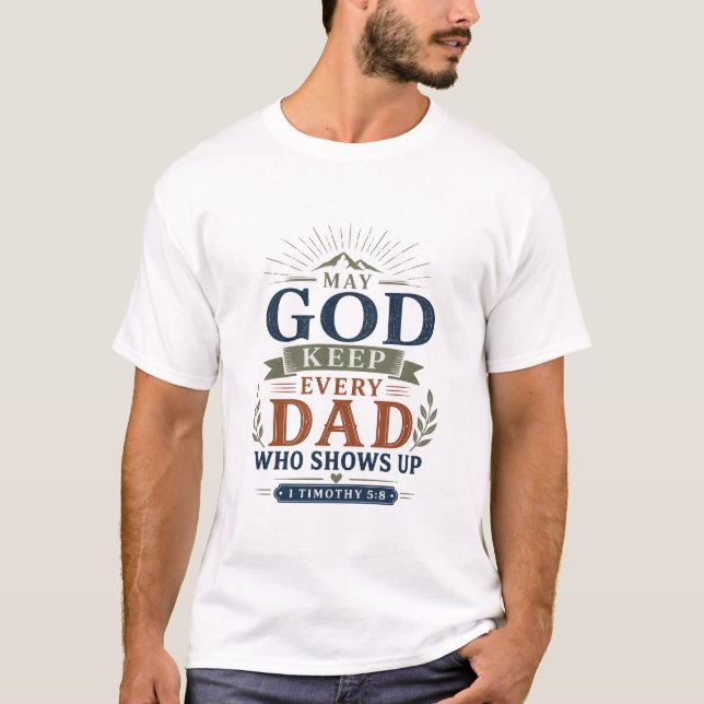 T-shirt Une prière pour chaque papa présent Citation (Devant)