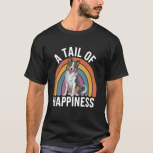 T-shirt Une queue de bonheur Border Collie Chien Rétro Arc