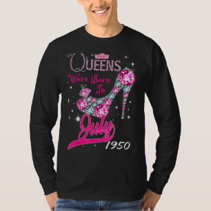 T-shirt Une Reine Est Née En Juillet 1950 Joyeux 72e Anniv