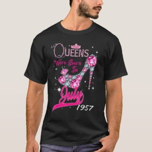 T-shirt Une Reine Est Née En Juillet 1957 Joyeux 65ème Ann