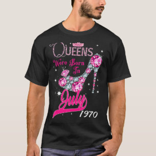T-shirt Une Reine Est Née En Juillet 1970 Joyeux 52e Anniv