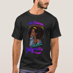 T-shirt Une Reine Est Née En Juillet 1984 38E Anniversaire