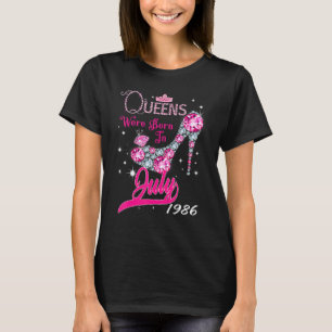 T-shirt Une Reine Est Née En Juillet 1986 Joyeux 36ème Ann