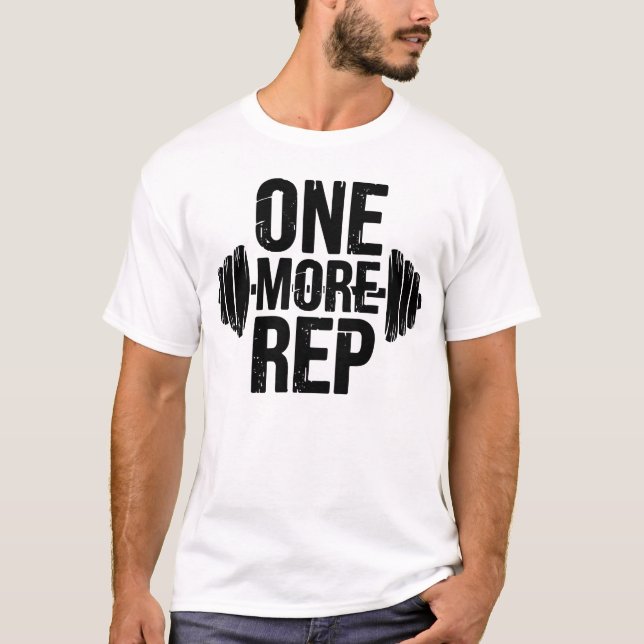 T-shirt Une répétition de plus Typographie de motivation h (Devant)