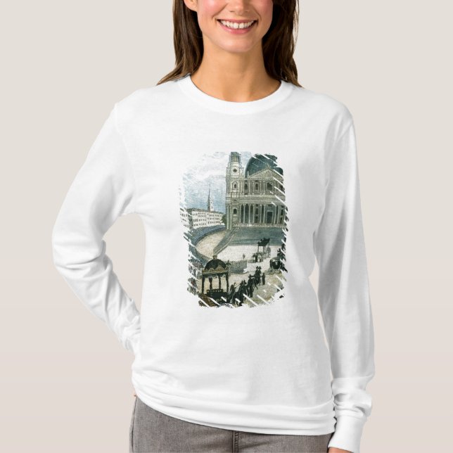 T-shirt Une représentation précise de la voiture funèbre (Devant)