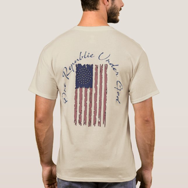T-shirt Une République sous Dieu Drapeau Taté Gras (Dos)