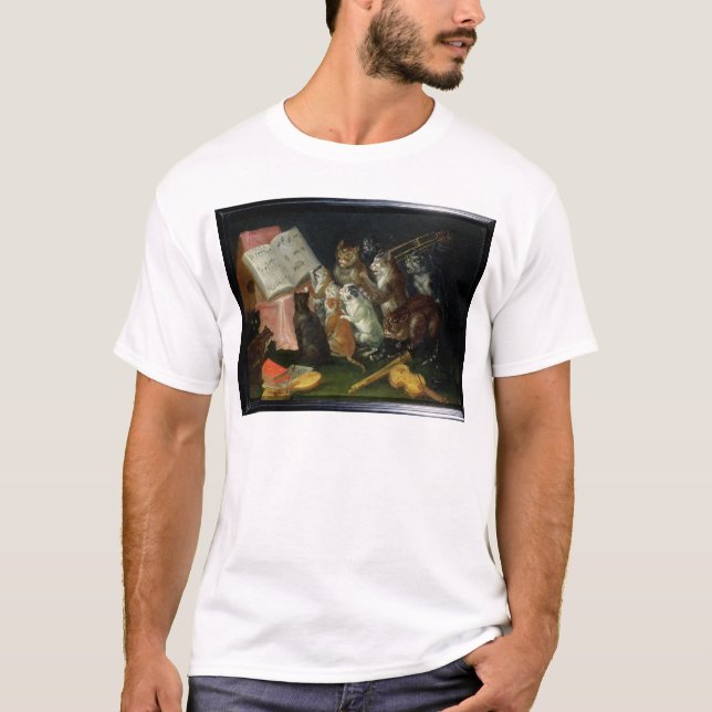 T-shirt Une réunion musicale des chats (Devant)