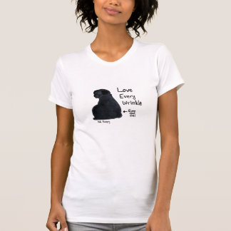 T-shirt Une ride de carlin à temps (carlin noir)