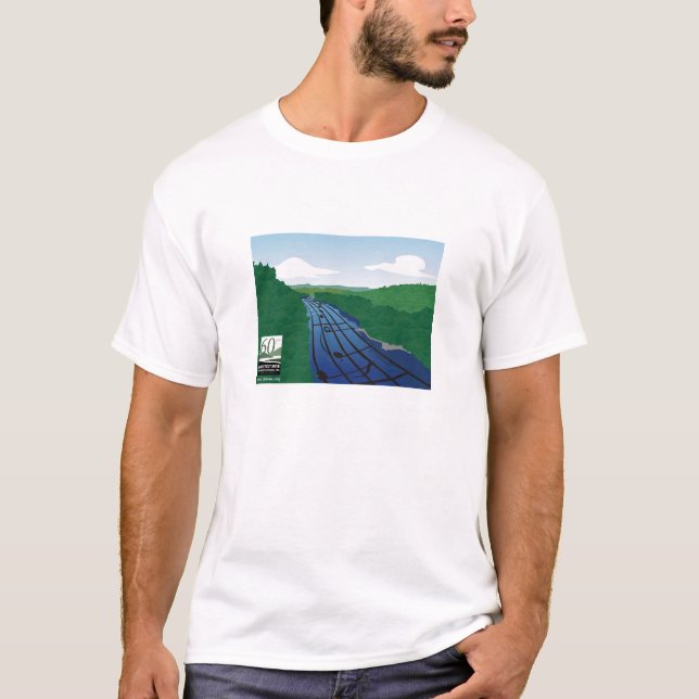 T-shirt Une rivière de la musique traverse les collines (Devant)