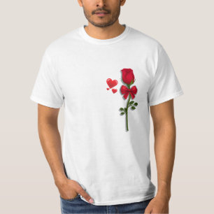T-shirt Une rose rouge en fleurs
