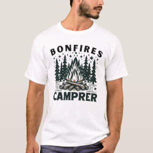 T-shirt Une scène de camping sereine avec un feu de joie s