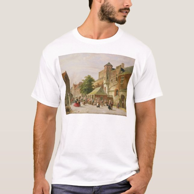 T-shirt Une scène de rue à Amsterdam (Devant)