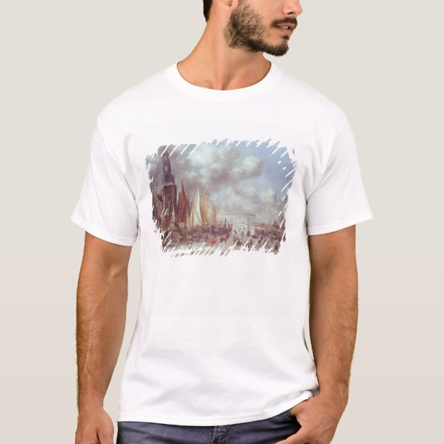 T-shirt Une scène d'hiver à Amsterdam (Devant)