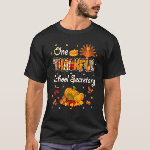 T-shirt Une secrétaire d'école reconnaissante automne Than
