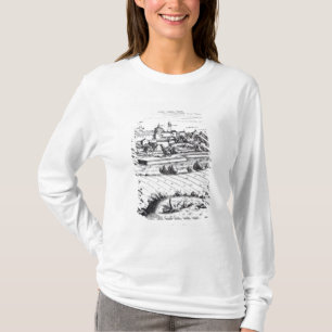 T-shirt Une section d'une carte de Milan, 1640