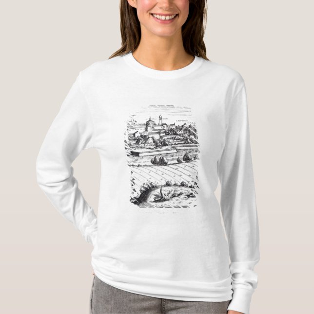 T-shirt Une section d'une carte de Milan, 1640 (Devant)