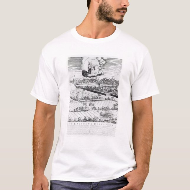 T-shirt Une section d'une carte de Milan, 1640 (Devant)