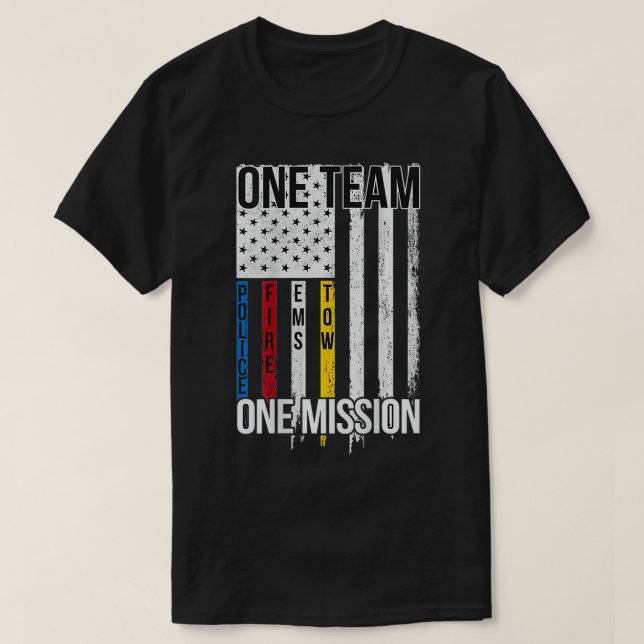 T-shirt Une seule mission d'équipe (Design devant)