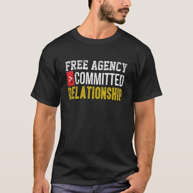 T-shirt Une seule relation engagée Rencontre en ligne Bro  (Devant)