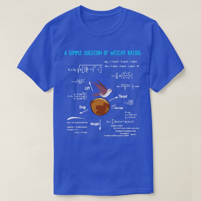 T-shirt Une Simple Question De Ratios De Poids Funny Math  (Design devant)