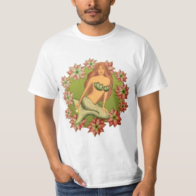 T-shirt Une Sirène Poinsettia (Devant)