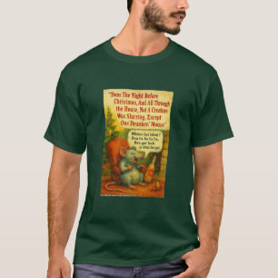 T-shirt Une Souris Ivre – Chaos de Carte de Noël