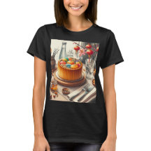 une table avec un gâteau et un vase avec des oeufs