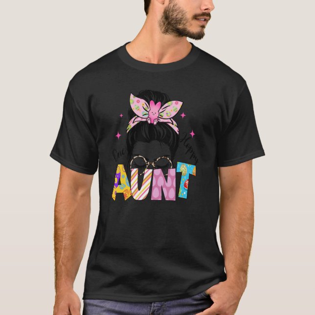 T-shirt Une Tante Heureuse Joyeuse Tante de Pâques (Devant)