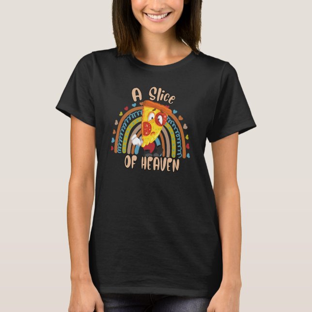 T-shirt Une tranche de pizza céleste  Sarcasme (Devant)