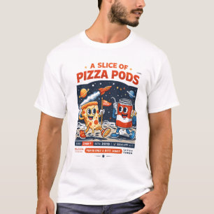 T-shirt Une tranche de pods de pizza - Dessin animé de piz