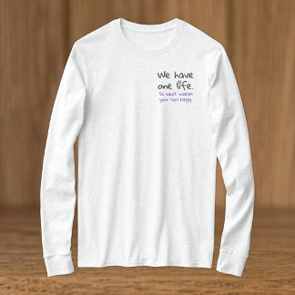 T-shirt Une vie positivité noir violet