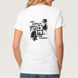 T-shirt Une Vie Une Chance Rétro Grunge Vêtements de Rue V