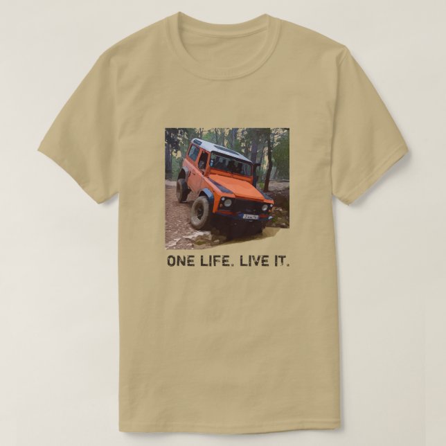 T-SHIRT UNE VIE. VIVE-LE. (Design devant)