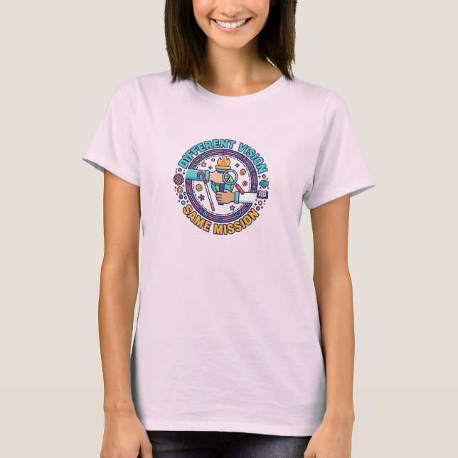 T-shirt Une vision différente Une même vision aveugle de m (Devant)